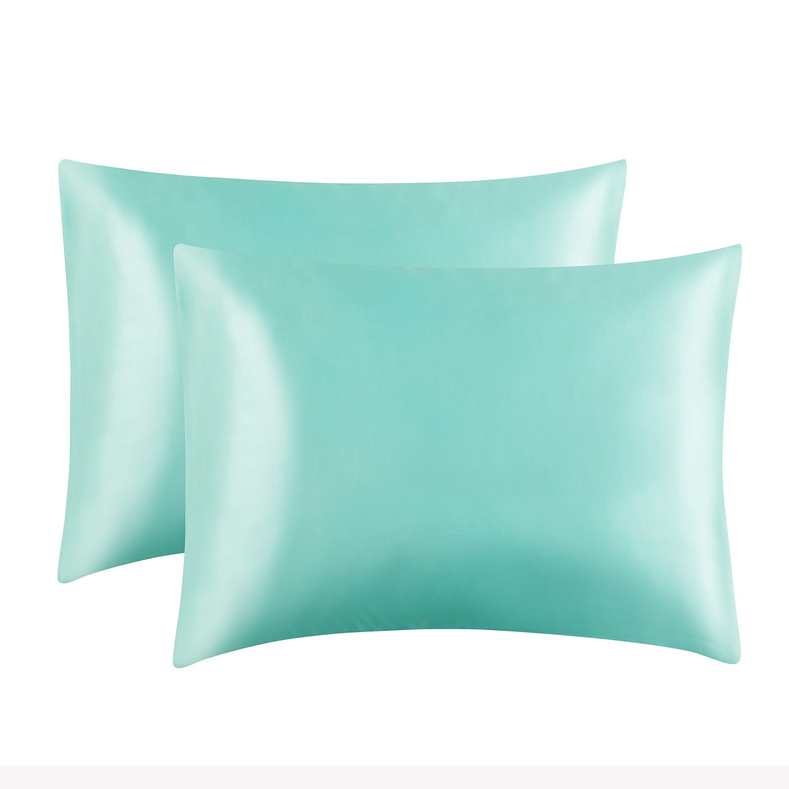 Solid Color Satin Imitation Silk Pillowcase - Calm Cloud Bedding